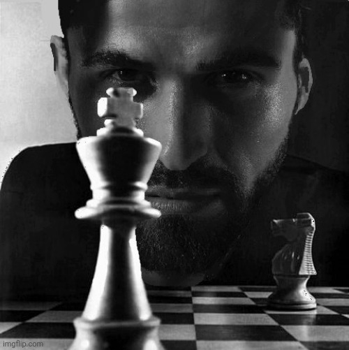 Gigachad playing chess | image tagged in gigachad playing chess | made w/ Imgflip meme maker