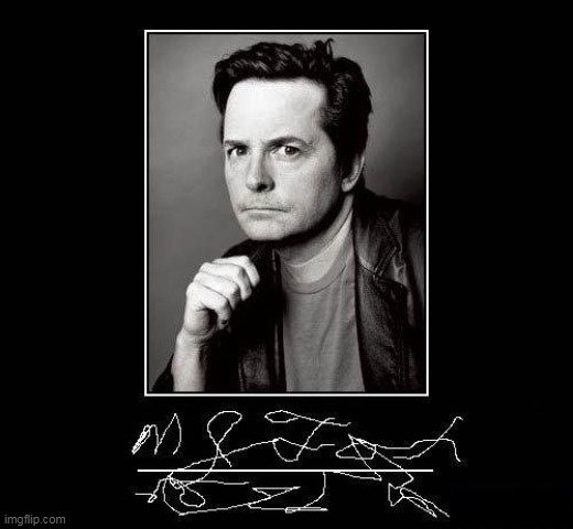 SMH  (IYKYK) | image tagged in michael j fox autograph meme | made w/ Imgflip meme maker