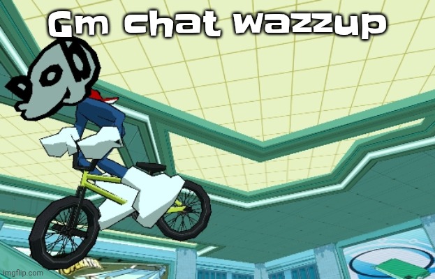 Cyberfunk | Gm chat wazzup | image tagged in cyberfunk | made w/ Imgflip meme maker