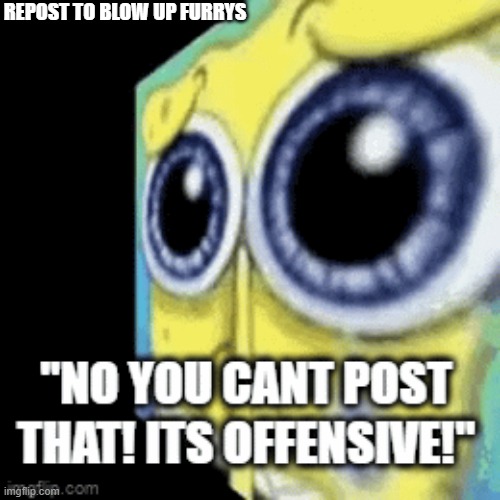 a | REPOST TO BLOW UP FURRYS | image tagged in anti furry | made w/ Imgflip meme maker