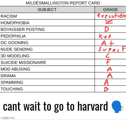 REPORT CARD blank | image tagged in report card blank | made w/ Imgflip meme maker