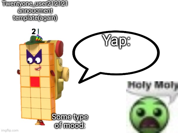 High Quality Twenty one annocument template again Blank Meme Template