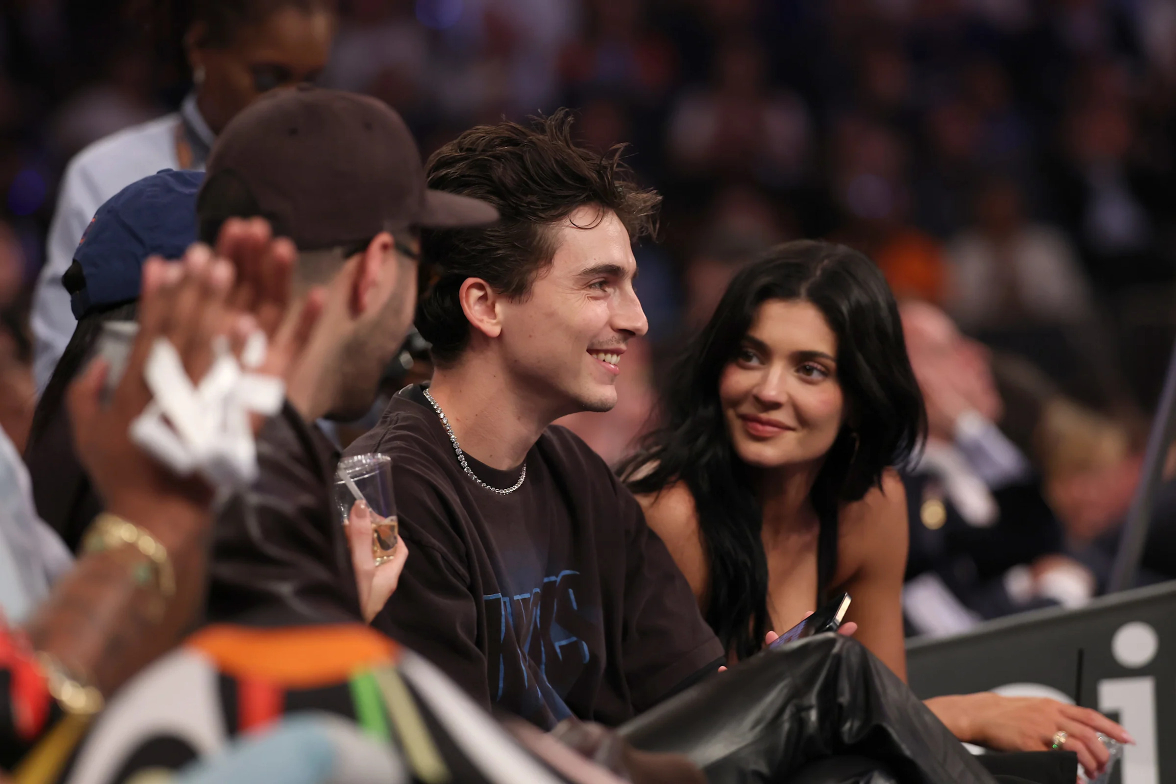 Kyliee courtside timothee Blank Meme Template