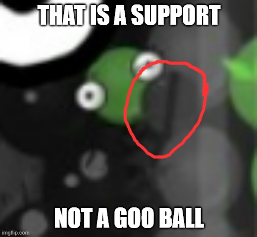 THAT IS A SUPPORT NOT A GOO BALL | made w/ Imgflip meme maker