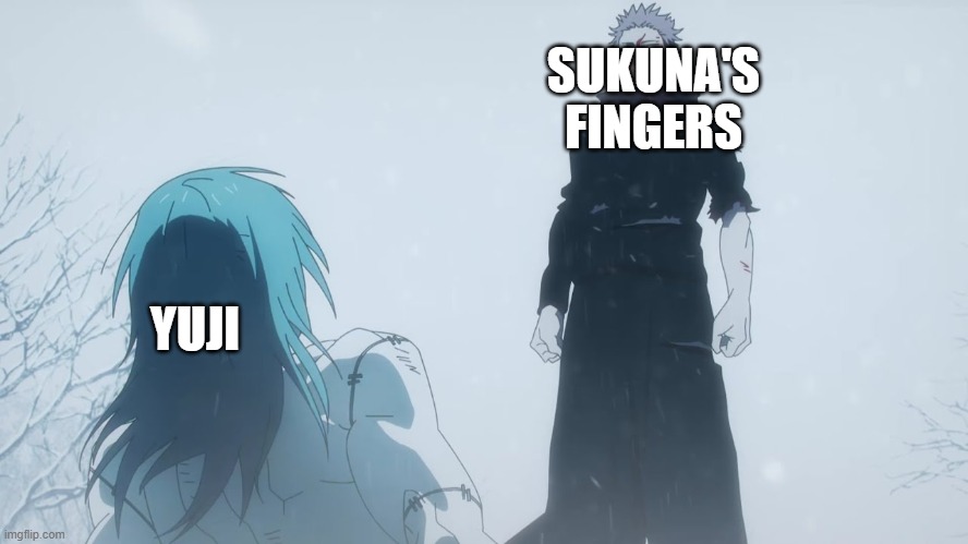 Where You Go I Go | SUKUNA'S FINGERS YUJI | image tagged in where you go i go | made w/ Imgflip meme maker