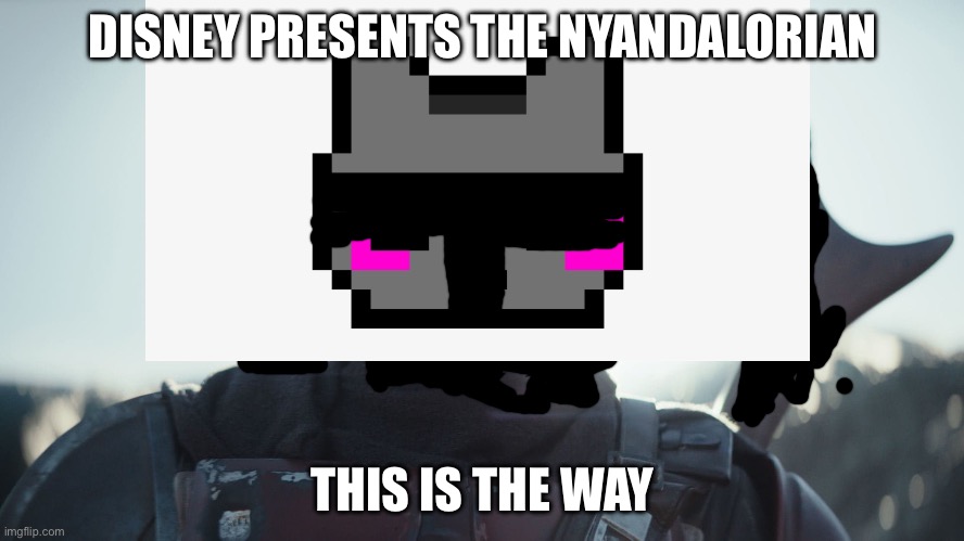 The Mandalorian. | DISNEY PRESENTS THE NYANDALORIAN; THIS IS THE WAY | image tagged in the mandalorian | made w/ Imgflip meme maker