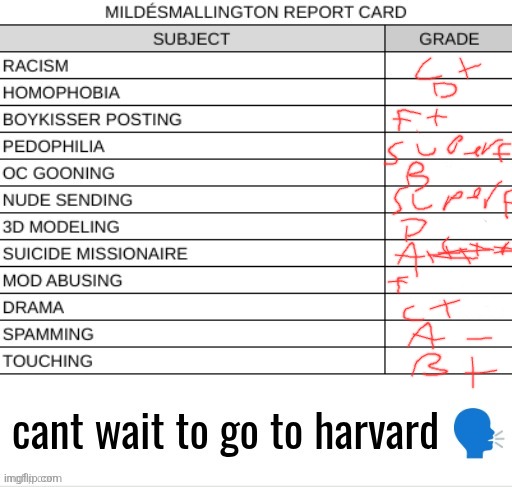 REPORT CARD blank | image tagged in report card blank | made w/ Imgflip meme maker