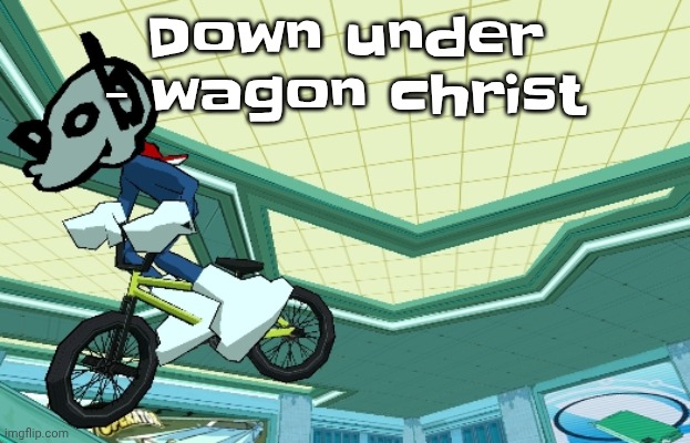 Cyberfunk | Down under - wagon christ | image tagged in cyberfunk | made w/ Imgflip meme maker