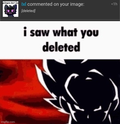 image tagged in i saw what you deleted | made w/ Imgflip meme maker