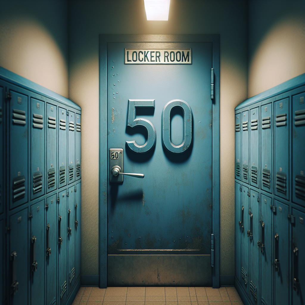 locker room door Blank Meme Template