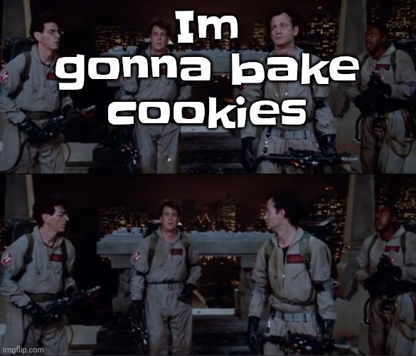 bro. | Im gonna bake cookies | image tagged in bro | made w/ Imgflip meme maker