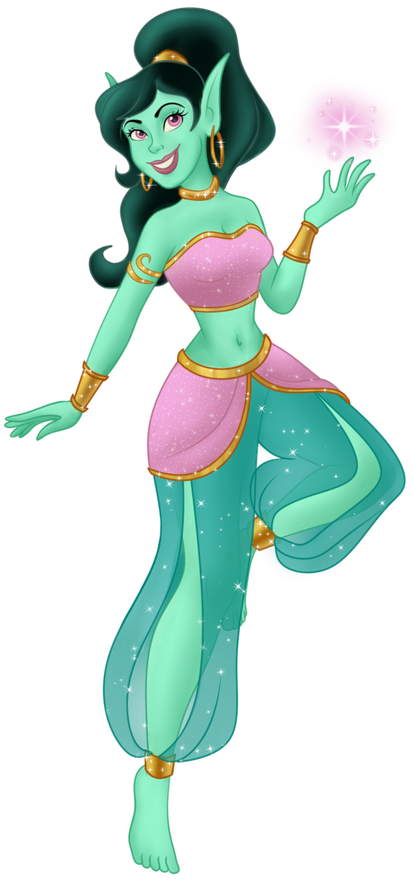 Eden the Genie (Disney-style art) Blank Meme Template