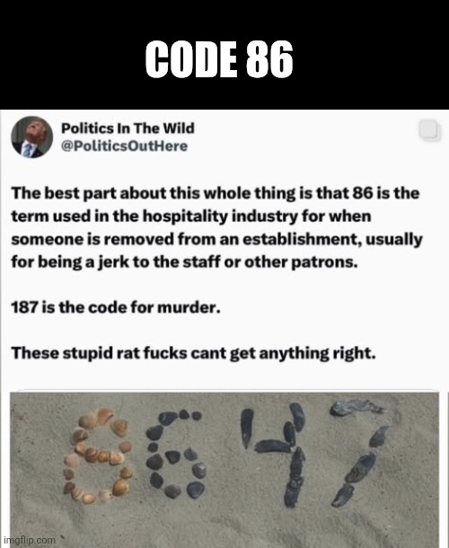 Code 86 | CODE 86 | image tagged in code 86 | made w/ Imgflip meme maker