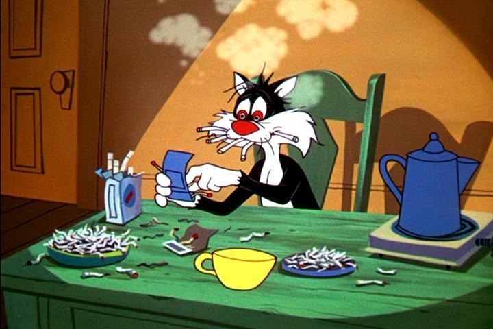 Smoking Sylvester Blank Meme Template