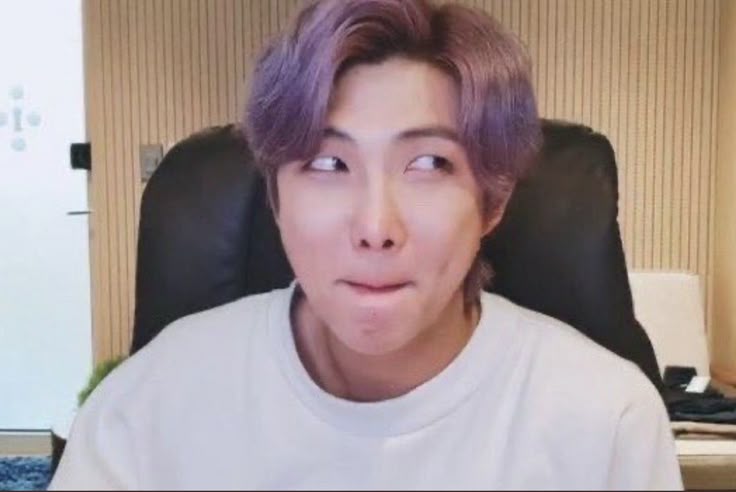 BTS Namjoon Silly Face Blank Meme Template