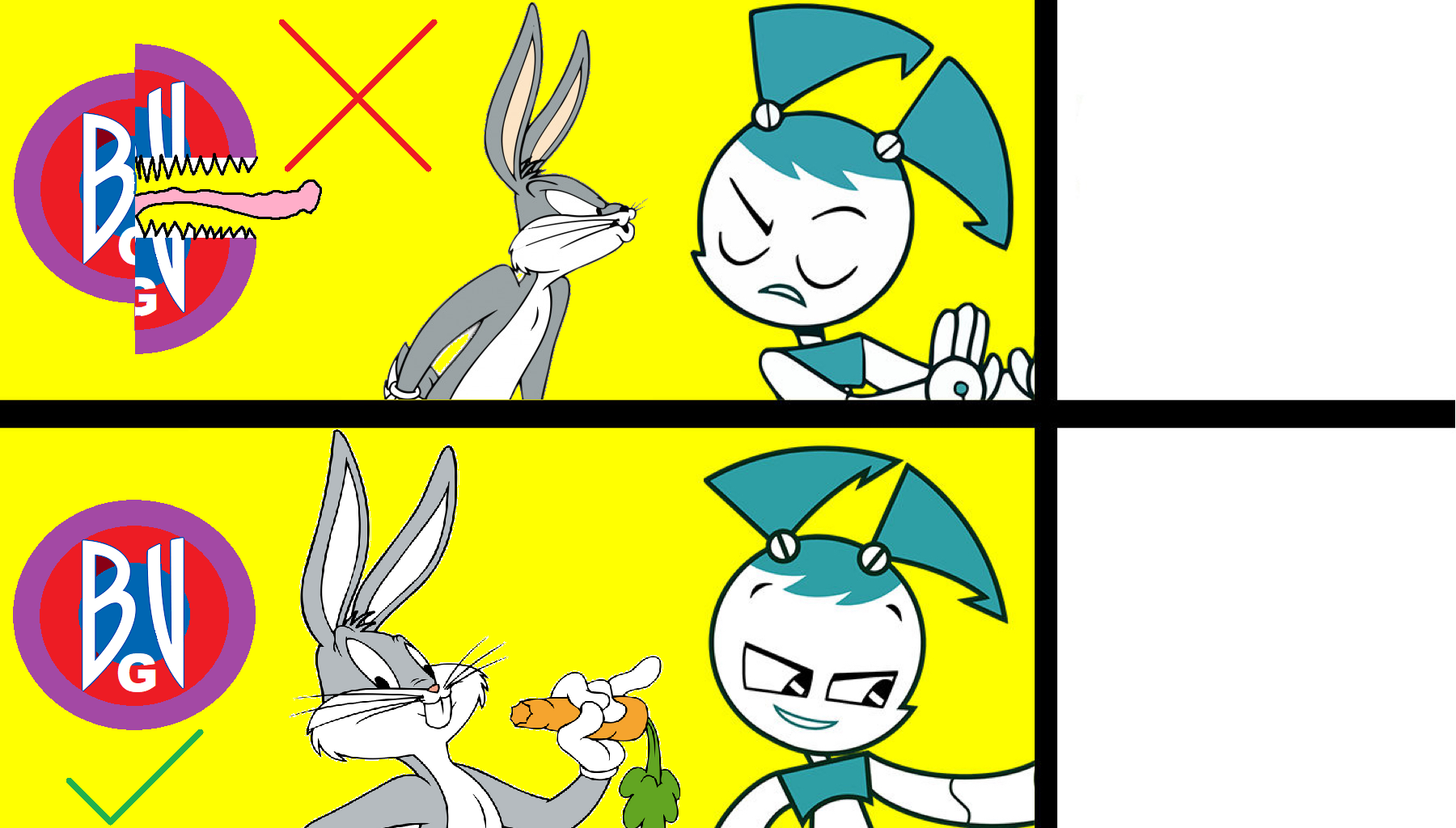 Bugs Bunny & Jenny Wakeman XJ9 Blank Meme Blank Meme Template