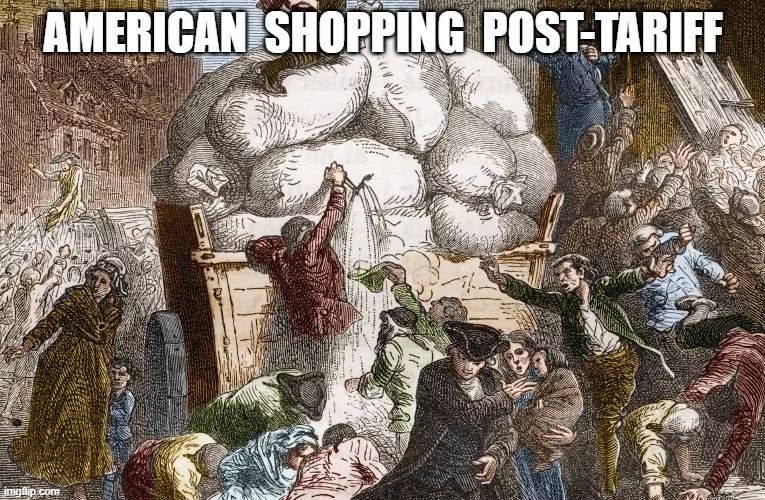 Gonna Be Great, Greater Than Ever Before | AMERICAN  SHOPPING  POST-TARIFF | image tagged in tariffs | made w/ Imgflip meme maker