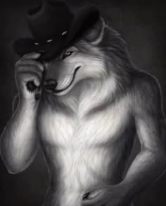 Alpha Wolf Fedora Blank Meme Template
