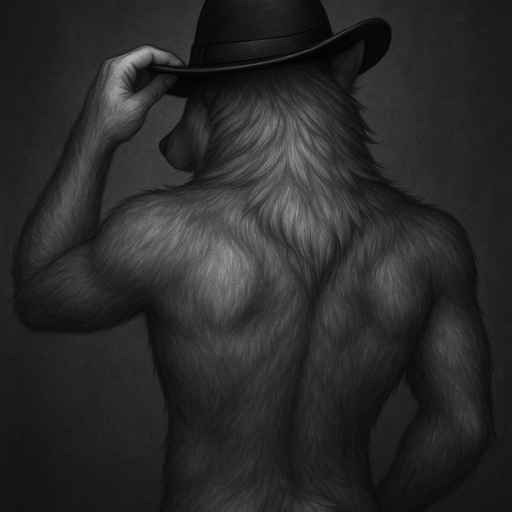 Alpha wolf from the back Blank Meme Template