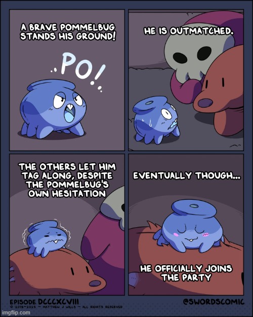 image tagged in swords,pommel,bug,monster,hedgehog,team | made w/ Imgflip meme maker