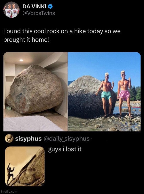 Rock | image tagged in rock,sisyphus | made w/ Imgflip meme maker