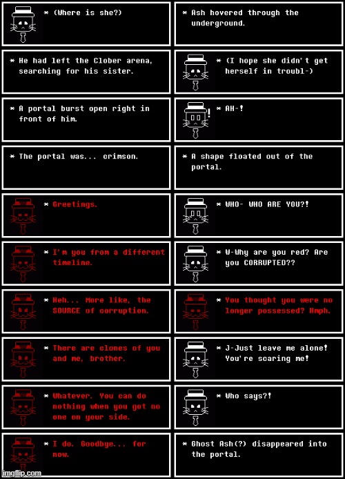 Revelation. (Chapter 26, Day 5) | image tagged in undertale,chapters,chapter,ash,corruption,timeline | made w/ Imgflip meme maker