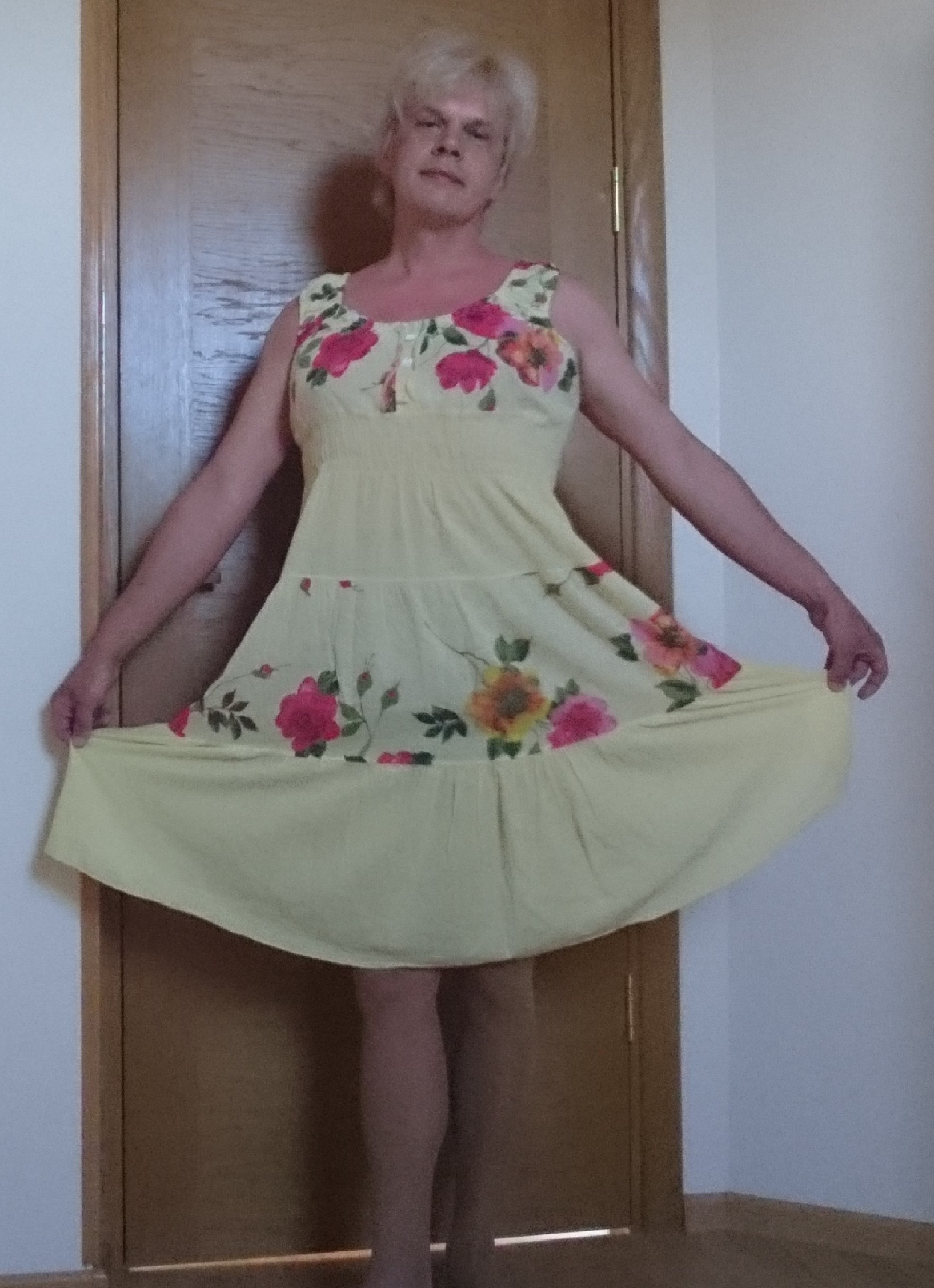 Latvian crossdresser's Armands Lusis new dress Blank Meme Template