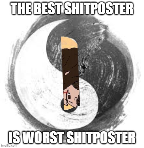 wha? critique?? sythesis??? observations studiously???? | THE BEST SHITPOSTER; IS WORST SHITPOSTER | image tagged in taoism | made w/ Imgflip meme maker