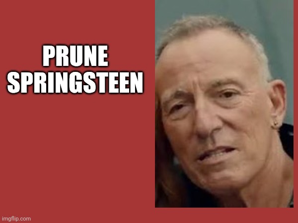 Prune | PRUNE
SPRINGSTEEN | image tagged in bruce springsteen | made w/ Imgflip meme maker