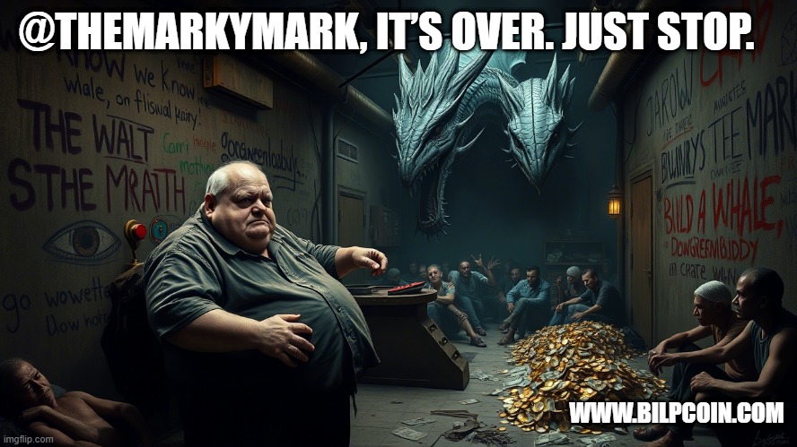 @THEMARKYMARK, IT’S OVER. JUST STOP. WWW.BILPCOIN.COM | made w/ Imgflip meme maker