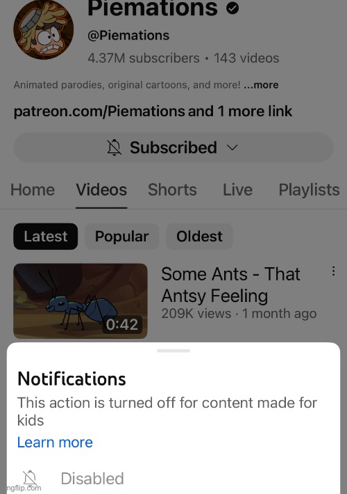 Totally kids content | image tagged in youtube | made w/ Imgflip meme maker