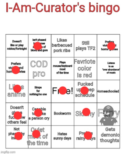 I-Am-Curator's Bingo | image tagged in i-am-curator's bingo | made w/ Imgflip meme maker