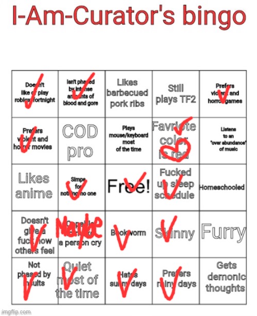 I-Am-Curator's Bingo | image tagged in i-am-curator's bingo | made w/ Imgflip meme maker