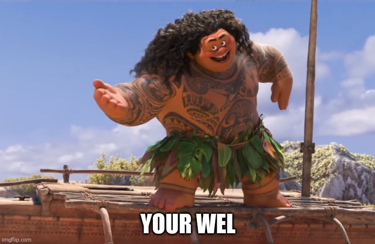 YOUR WELCOME | image tagged in you're welcome without subs | made w/ Imgflip meme maker