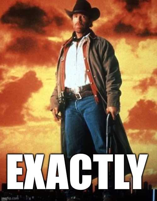 walker texas ranger | EXACTLY | image tagged in walker texas ranger | made w/ Imgflip meme maker