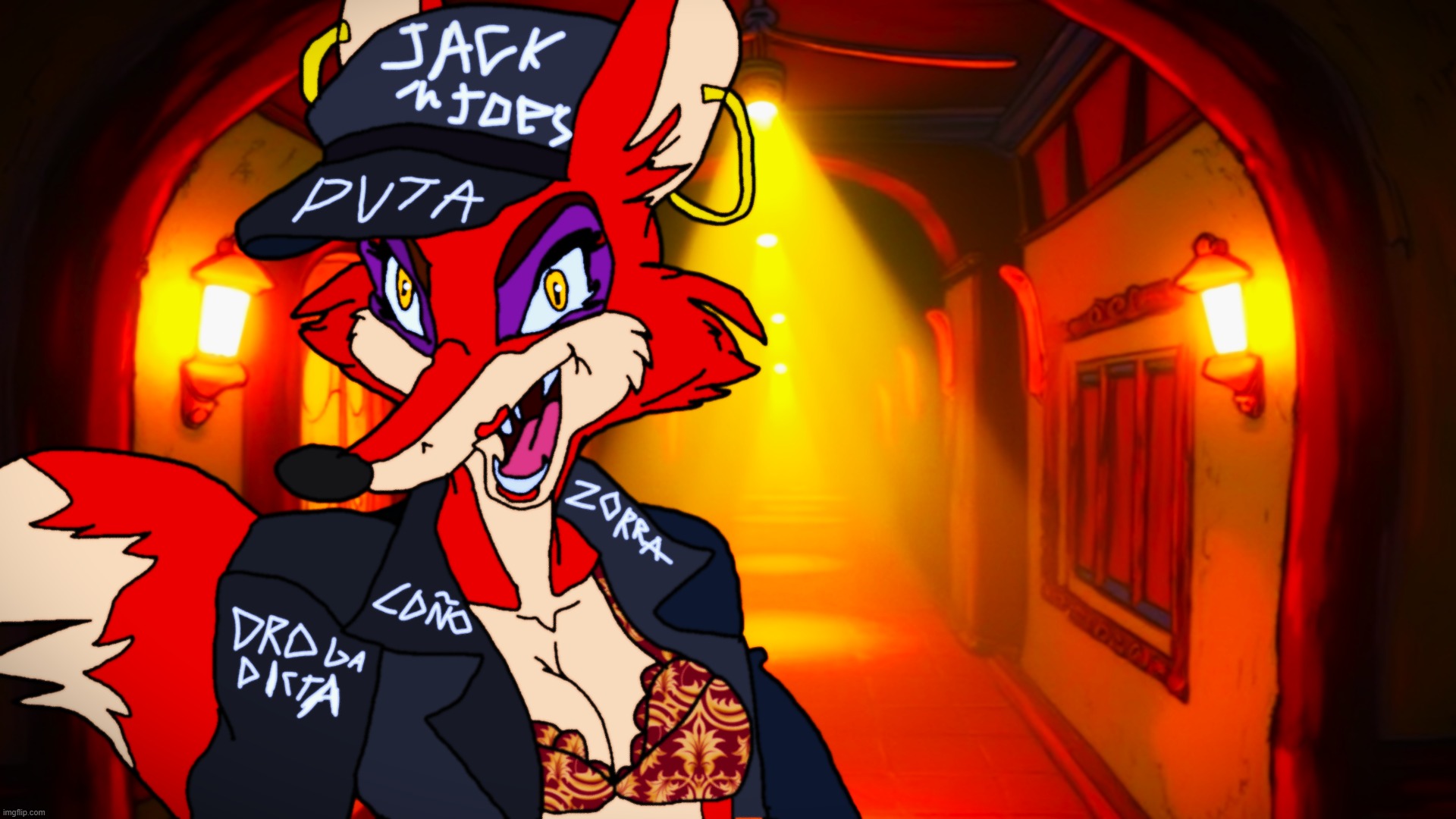 Jack 'n Joe's Prostitution Officer(from my game TimeZone) | image tagged in timezone,game,movie,cartoon,art,artwork | made w/ Imgflip meme maker