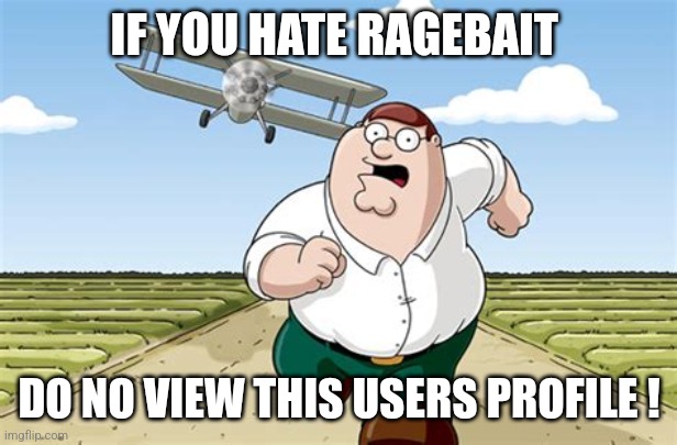 Imgflip important public service announcement... | IF YOU HATE RAGEBAIT; DO NO VIEW THIS USERS PROFILE ! | image tagged in don't go to x worst mistake of my life | made w/ Imgflip meme maker