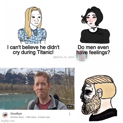Goodbye Luke | image tagged in do men even have feelings | made w/ Imgflip meme maker