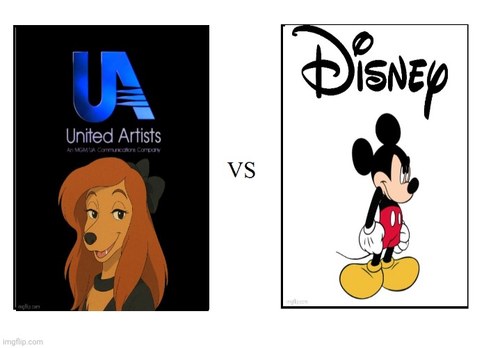 United Artists An MGM Company vs Disney | image tagged in the fox and the hound 2,united artists,disney,metro goldwyn mayer,death battle | made w/ Imgflip meme maker