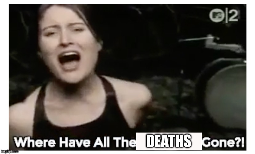 Where Have All the X Gone | DEATHS | image tagged in where have all the x gone | made w/ Imgflip meme maker