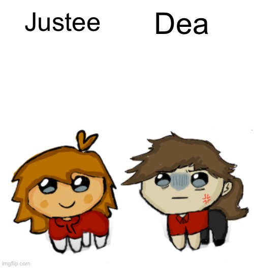 High Quality Justee and Dea yippee Blank Meme Template