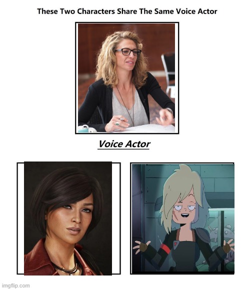 Claudia Black | image tagged in same voice actor,claudia black,uncharted,final space,adult swim,playstation | made w/ Imgflip meme maker