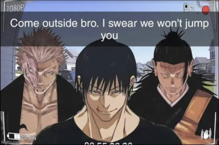 Finger Foot | image tagged in jjk trio | made w/ Imgflip meme maker