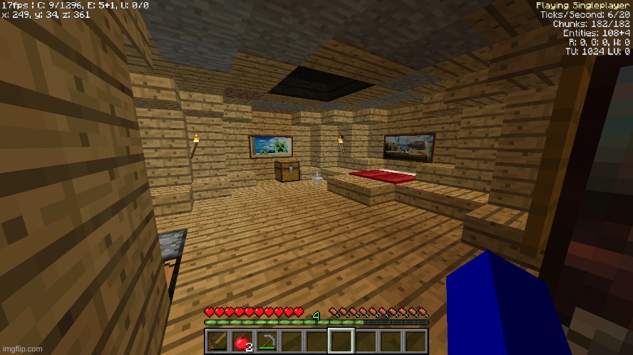 rating my underground wood base out of 10 | image tagged in meme,minecraft,bases,ratings | made w/ Imgflip meme maker