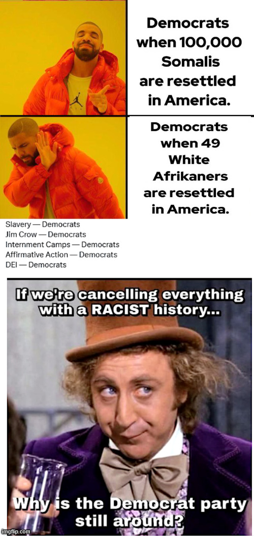 Racist democrat party | image tagged in racist,democrat party | made w/ Imgflip meme maker