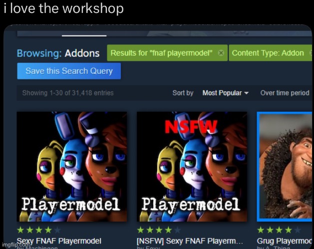 I call it steam workshop. Rhymes with Grug. | made w/ Imgflip meme maker