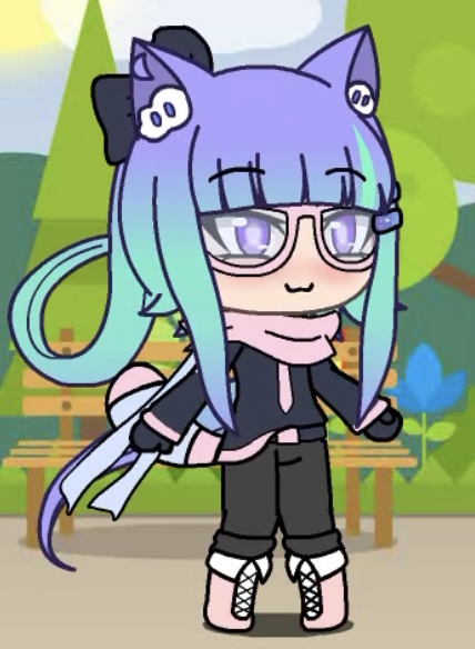 High Quality Echo_Insane's Gacha Life character Blank Meme Template