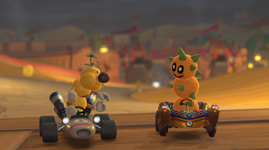 Wiggler and Pokey staring at each other Blank Meme Template