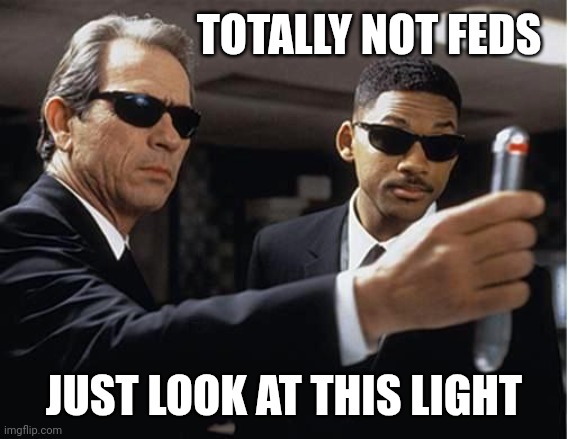 Men in black | TOTALLY NOT FEDS JUST LOOK AT THIS LIGHT | image tagged in men in black | made w/ Imgflip meme maker