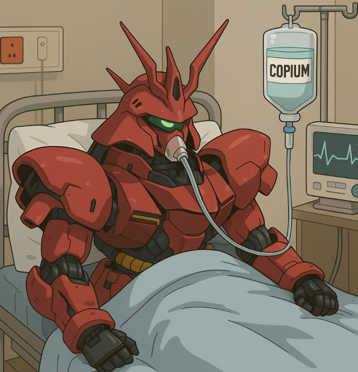 High Quality Sazabi but he cooked Blank Meme Template